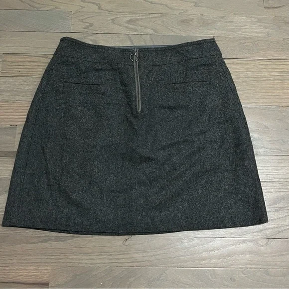 MADEWELL Fireside zip front skirt, NWT, size 4. Gray - Picture 2 of 9